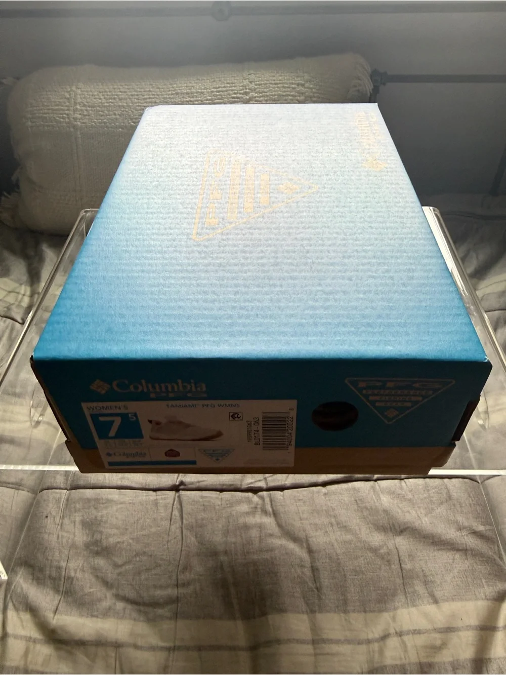 Columbia Gray Athletic Sneakers with Pink Trim and Gum Outsole - Picture 6 of 6
